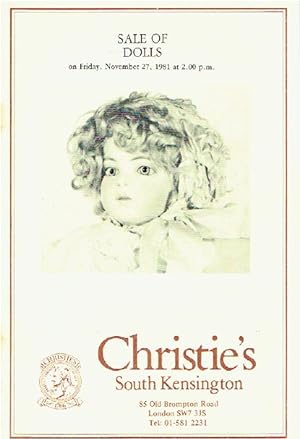 Christies November 1981 Sale of Dolls