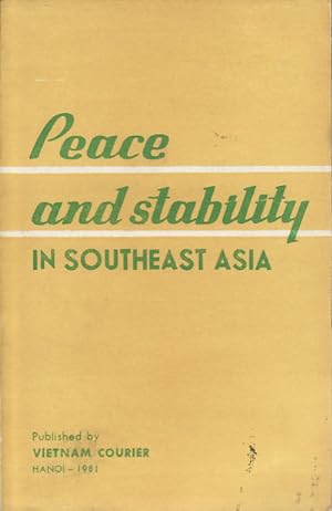 Seller image for Peace and Stability in Southeast Asia. for sale by Asia Bookroom ANZAAB/ILAB