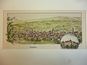 Orig. kolorierter Holzstich - Bergzabern.