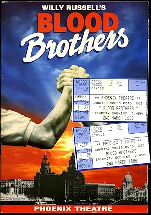 Bild des Verkufers fr Blood Brothers: Souvenir Theatre Programme Performed at Phoenix Theatre, Charing Cross Road, London + Original Tickets zum Verkauf von Little Stour Books PBFA Member