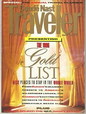 Seller image for CONDE NAST TRAVELER MAGAZINE JANUARY 1996 1996 Gold List for sale by Gibson's Books
