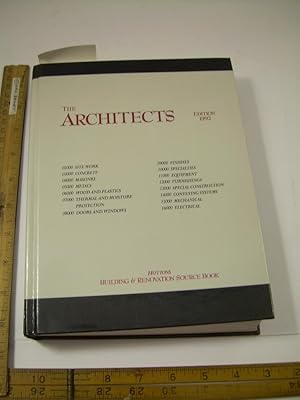 Immagine del venditore per The Architects : Huttons The Building and Renovation Source Book for staff architects, Building oners and facilities Managers : Volume 14 : 1992 (BUILDING RESOURCES, MATERIALS, Ground Up, All Industries, Site Management, etc) venduto da GREAT PACIFIC BOOKS