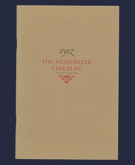 Imagen del vendedor de Oyez: The Authorized Checklist. a la venta por Jeff Maser, Bookseller - ABAA