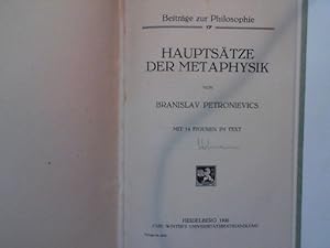 Seller image for Hauptstze der Metaphysik. for sale by Antiquariat Maiwald