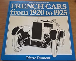 French Cars from 1920 to 1925
