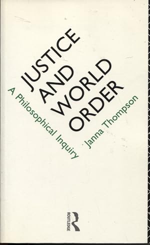 Seller image for Justice and world order a philosophical inquiry for sale by Dromanabooks