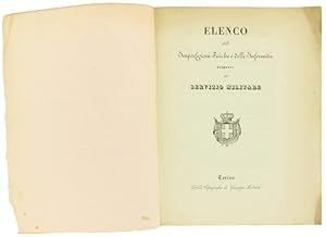 ELENCO DELLE IMPERFEZIONI FISICHE E DELLE INFERMITA' ESIMENTI DAL SERVIZIO MILITARE - NOTE ED AVV...