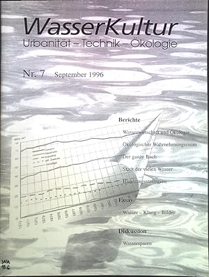 Bild des Verkufers fr Wasserwirtschaft und kologie wie geht das zusammen?; in: Nr. 7 WasserKultur: Urbanitt-Technik-kologie; zum Verkauf von books4less (Versandantiquariat Petra Gros GmbH & Co. KG)