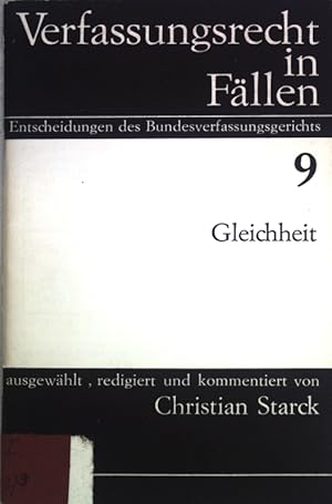 Bild des Verkufers fr Gleichheit; Verfassungsrecht in Fllen, Heft 9; zum Verkauf von books4less (Versandantiquariat Petra Gros GmbH & Co. KG)