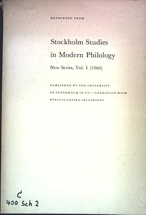 Bild des Verkufers fr Schillers "Wilhelm Tell" als Kunstwerk; Struktur- und Stilstudien. Sonderdruck aus: Stockholm Studies in Modern Philology; zum Verkauf von books4less (Versandantiquariat Petra Gros GmbH & Co. KG)