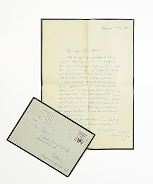 Imagen del vendedor de Eigenh. Brief m. Unterschrift. a la venta por Versandantiquariat Wolfgang Friebes