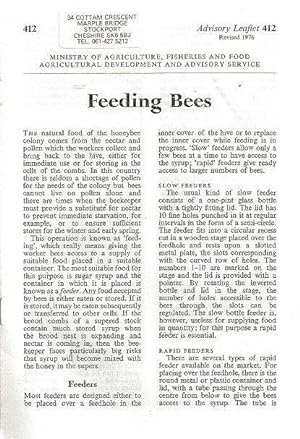 Feeding Bees. Advisory Leaflet No. 412.