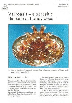 Varroasis - A Parasitic Disease of Honey Bees. Advisory Leaflet No. 834.