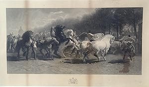 Image du vendeur pour The Horse Fair', engraved by William Roffe. mis en vente par R.G. Watkins Books and Prints