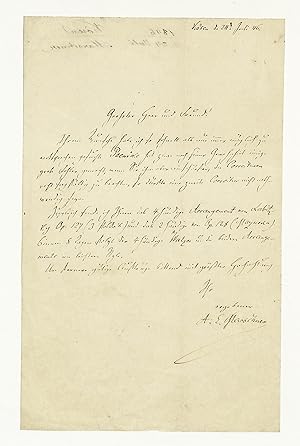 Immagine del venditore per Eigenh. Brief mit U. venduto da Eberhard Kstler Autographen&Bcher oHG