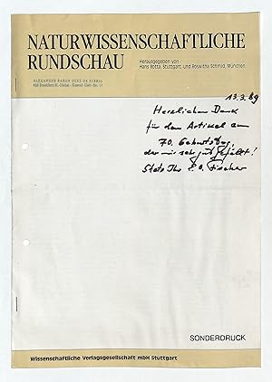 Imagen del vendedor de Eigenh. Widmung und U. auf einem Separatdruck. a la venta por Eberhard Kstler Autographen&Bcher oHG