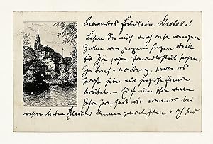Imagen del vendedor de Eigenh. Postkarte mit U. a la venta por Eberhard Kstler Autographen&Bcher oHG