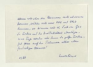 Imagen del vendedor de Eigenh. Albumblatt mit U. a la venta por Eberhard Kstler Autographen&Bcher oHG