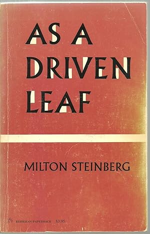 Imagen del vendedor de As A Driven Leaf a la venta por Sabra Books