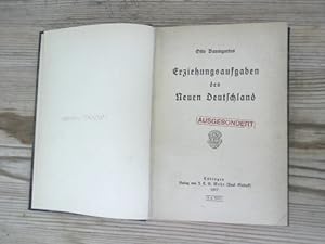 Imagen del vendedor de Erziehungsaufgaben des Neuen Deutschland. a la venta por Antiquariat Bookfarm