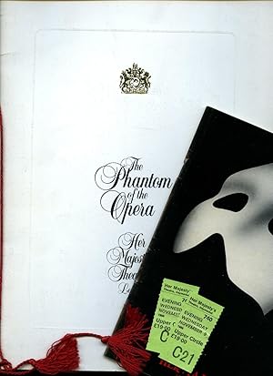 Bild des Verkufers fr The Phantom of the Opera: Souvenir Theatre Programme Performed at Her Majesty's Theatre, London + Colour Brochure + Tickets zum Verkauf von Little Stour Books PBFA Member