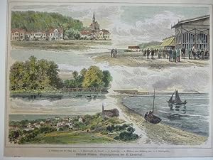 Orig. kolorierter Holzstich - Ostseebad Misdroy.