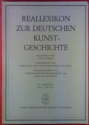 Bild des Verkufers fr Reallexikon zur deutschen Kunstgeschichte. 59. Lieferung: Erle - Erzstufe. zum Verkauf von biblion2