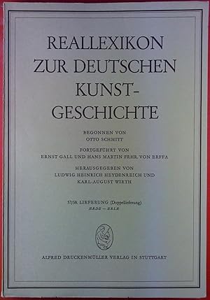 Imagen del vendedor de Reallexikon zur deutschen Kunstgeschichte. 57. / 58. Lieferung: Erde - Erle. a la venta por biblion2