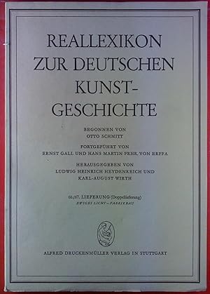 Bild des Verkufers fr Reallexikon zur deutschen Kunstgeschichte. 66. / 67. Lieferung ( Doppellieferung ): ewiges Licht - Fabrikbau. zum Verkauf von biblion2