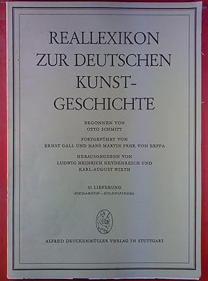 Imagen del vendedor de Reallexikon zur deutschen Kunstgeschichte. 63. Lieferung: Eucharistie - Eulenspiegel. a la venta por biblion2