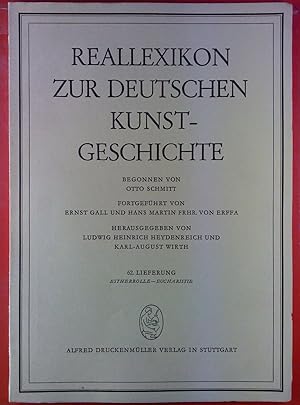 Imagen del vendedor de Reallexikon zur deutschen Kunstgeschichte. 62. Lieferung: Estherrolle - Eucharistie. a la venta por biblion2