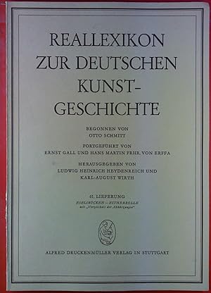 Imagen del vendedor de Reallexikon zur deutschen Kunstgeschichte. 61. Lieferung: Eselsrcken - Estherrolle. a la venta por biblion2