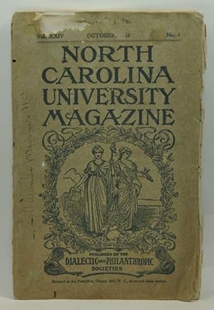 Image du vendeur pour North Carolina University Magazine, Old Series, Vol. 37, No. 1; New Series, Vol. 24, No. 1 (October 1906) mis en vente par Cat's Cradle Books