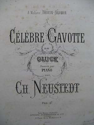 Seller image for NEUSTEDT Ch. Clbre Gavotte Piano for sale by partitions-anciennes