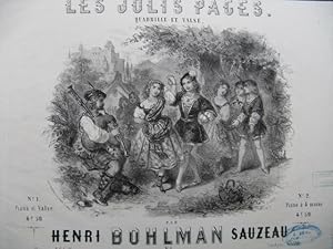 Bild des Verkufers fr BOHLMAN SAUZEAU Henri Les Jolis Pages Piano ca1850 zum Verkauf von partitions-anciennes