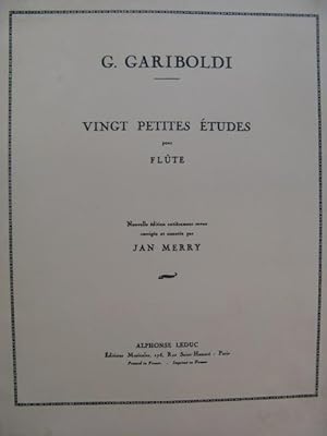 GARIBOLDI G. Vingt Petites Études Flûte 1952