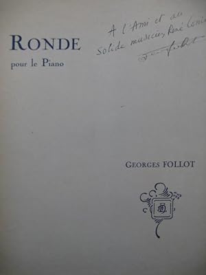 FOLLOT Georges Ronde Dédicace Piano