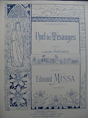 Seller image for MISSA Edmond Nol des Msanges Chant Piano ca1896 for sale by partitions-anciennes