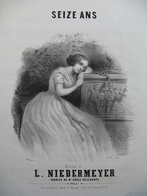 NIEDERMEYER Louise Seize Ans Chant Piano ca1840