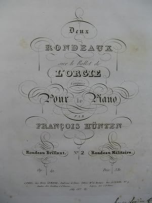 Seller image for HNTEN Franois Rondeau Militaire Piano ca1832 for sale by partitions-anciennes