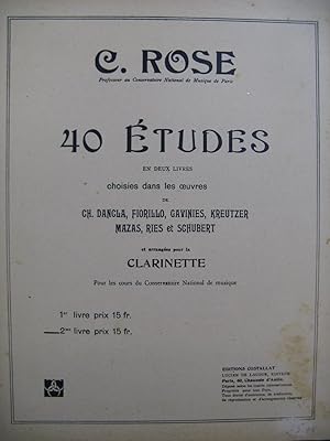 ROSE Cyrille 40 Etudes 2e Livre Clarinette 1946