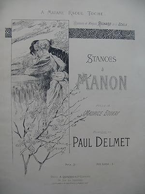 Seller image for DELMET Paul Stances  Manon Chant Piano 1932 for sale by partitions-anciennes