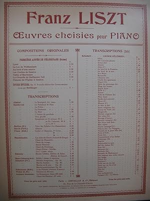 Imagen del vendedor de LISZT Franz Marguerite de Franz Schubert Piano a la venta por partitions-anciennes