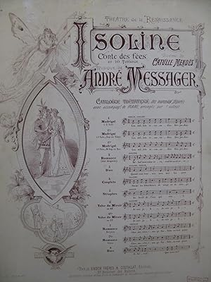 Seller image for MESSAGER Andr Isoline No 7 Chant Piano 1890 for sale by partitions-anciennes