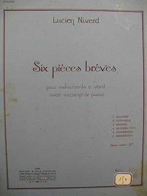 NIVERD Lucien Giocoso Saxophone Piano 1939