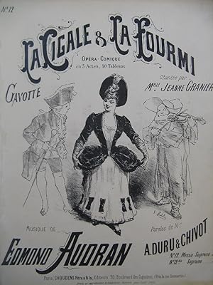 Seller image for AUDRAN Edmond La Cigale et La Fourmi No 12 Chant Piano ca1887 for sale by partitions-anciennes