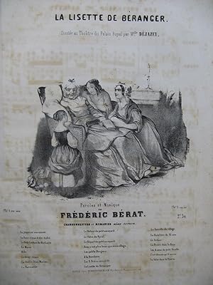 Seller image for BERAT Frdric La Lisette de Branger Chant Piano ca1840 for sale by partitions-anciennes