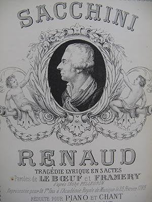 SACCHINI Antonio Renaud Opéra Chant Piano ca1880