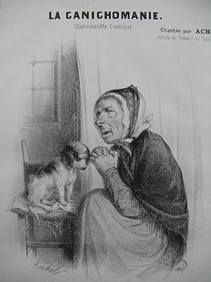 LA CANICHOMANIE Illustration XIXe siècle