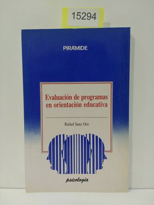 Seller image for EVALUACIN DE PROGRAMAS EN ORIENTACIN EDUCATIVA for sale by Librera Circus
